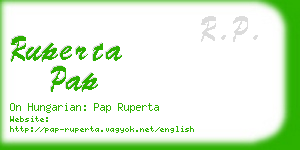 ruperta pap business card
